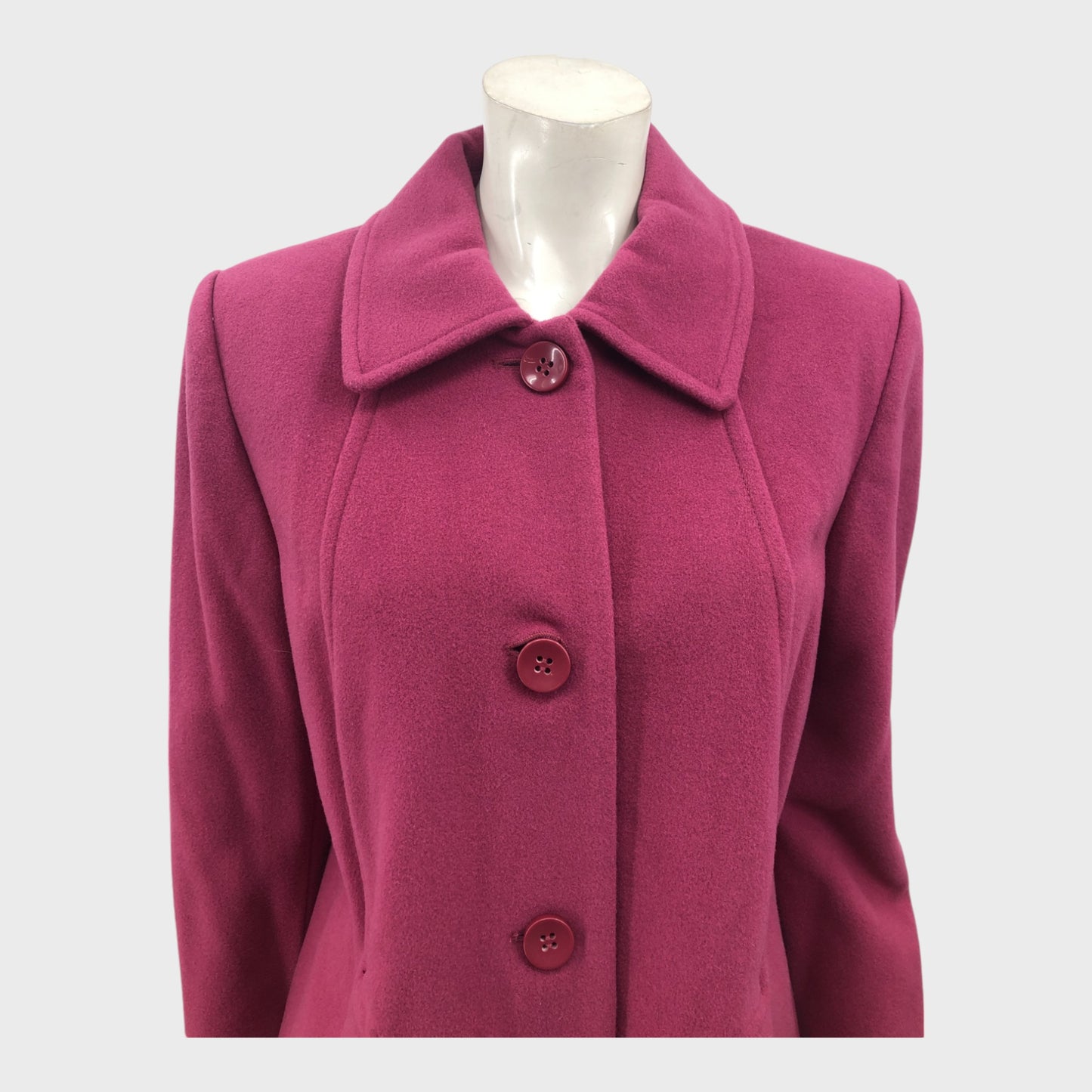 Mid Pink Wool Coat