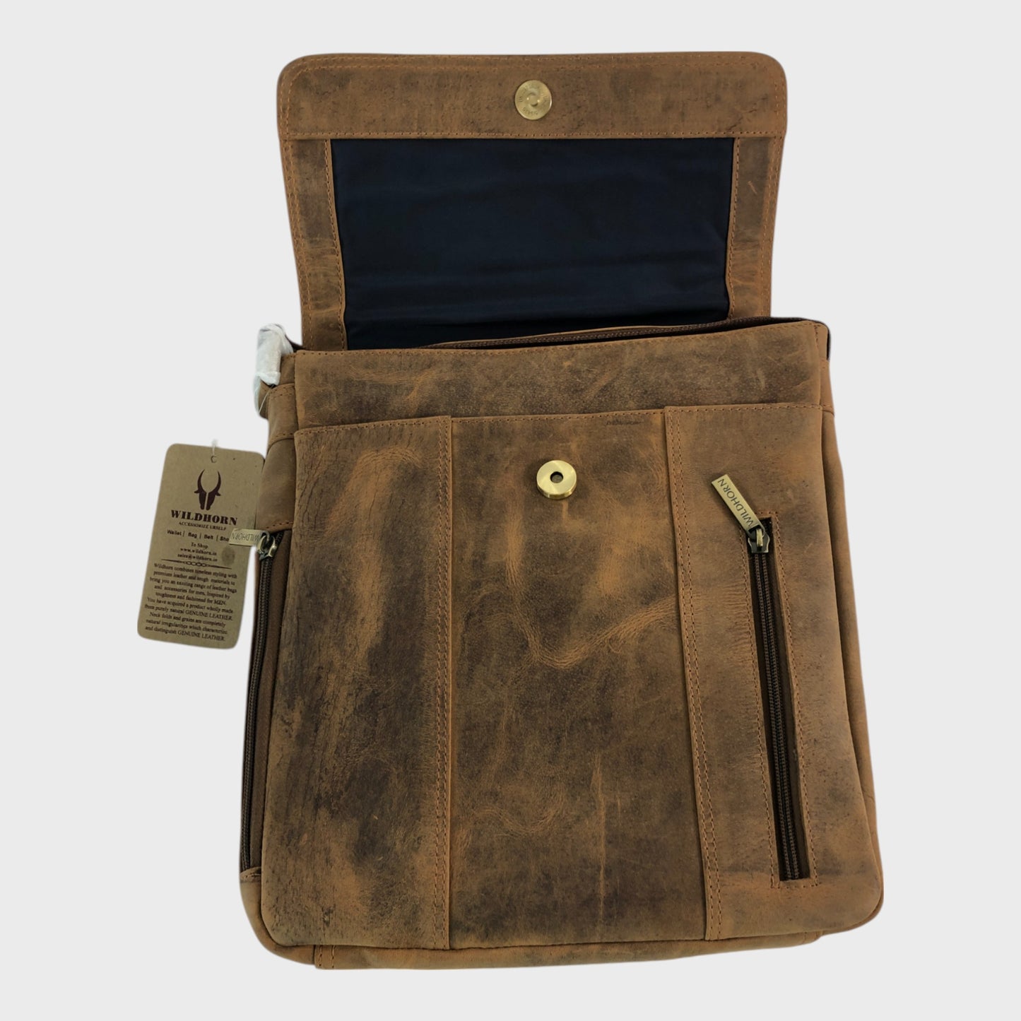 Wildhorn Tan Leather Crossbody Bag