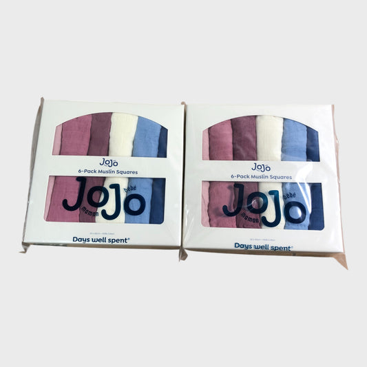 JoJo Maman Bebe 6 Pack Muslin Squares - Pack Of 2