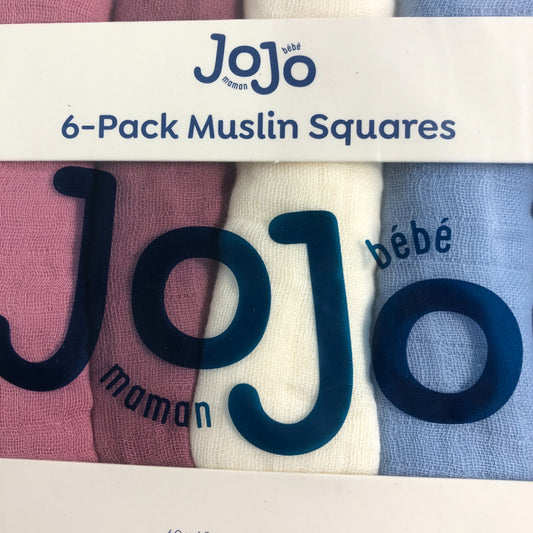 JoJo Maman Bebe 6 Pack Muslin Squares - Pack Of 2