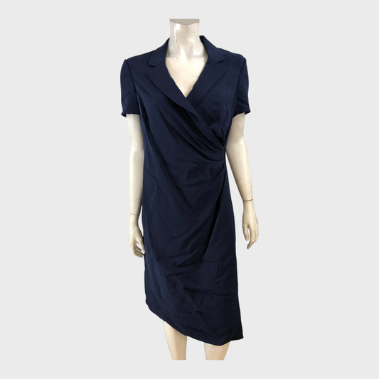 Branded Navy Wrap Dress