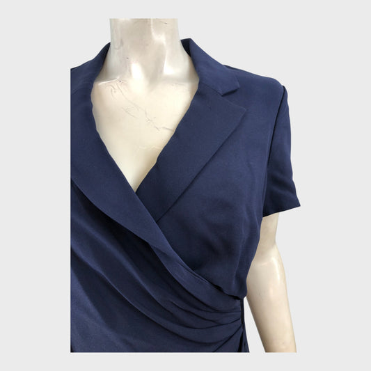 Branded Navy Wrap Dress