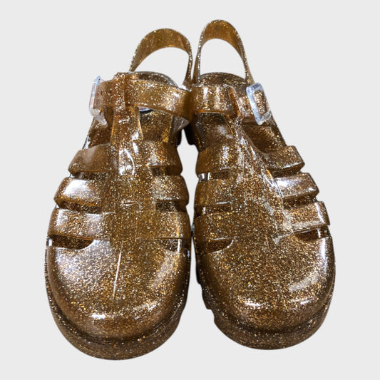 JUJU Glitter Sandals Women's Gold UK Size Fashion Summer Footwear