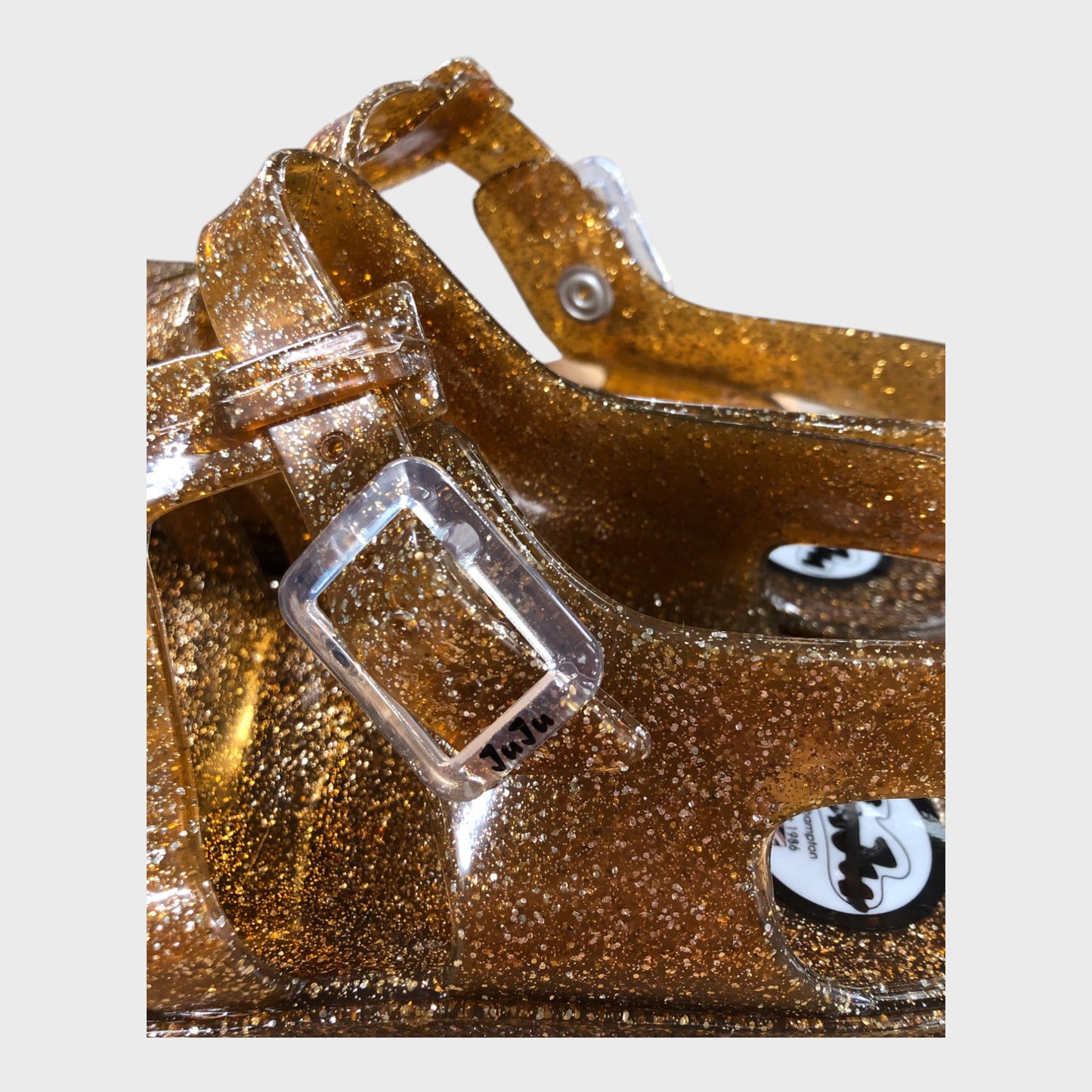 JUJU Glitter Sandals Women's Gold UK Size Fashion Summer Footwear