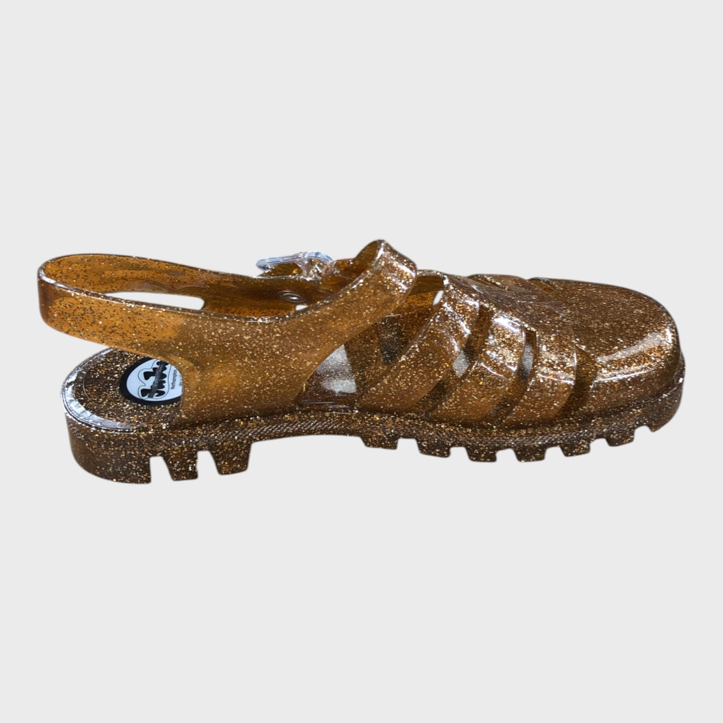 JUJU Glitter Sandals Women's Gold UK Size Fashion Summer Footwear