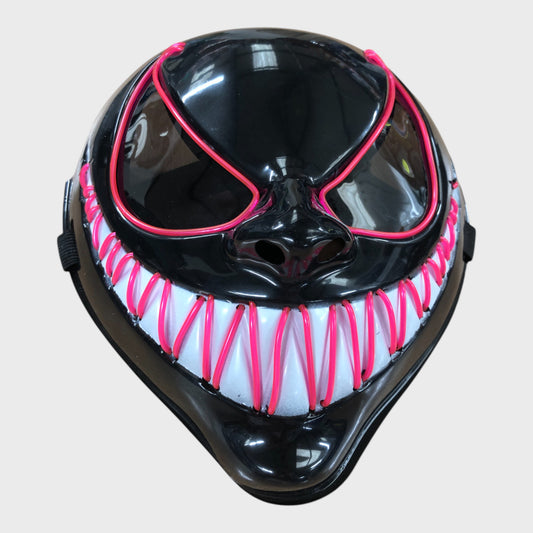 Halloween LED Light Up Mask Unisex Purple Costume