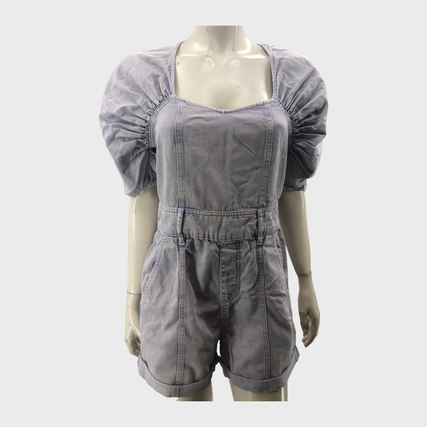 Lilac Denim Playsuit