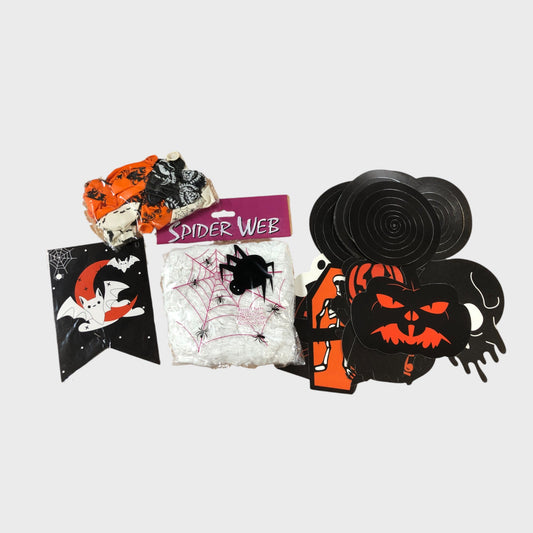 Indoor Halloween Decoration Bundle - Balloons, Banner and More