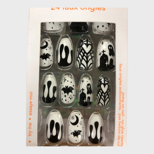 CLAIRE'S Halloween Press-On Nails Glow in the Dark Vegan Design
