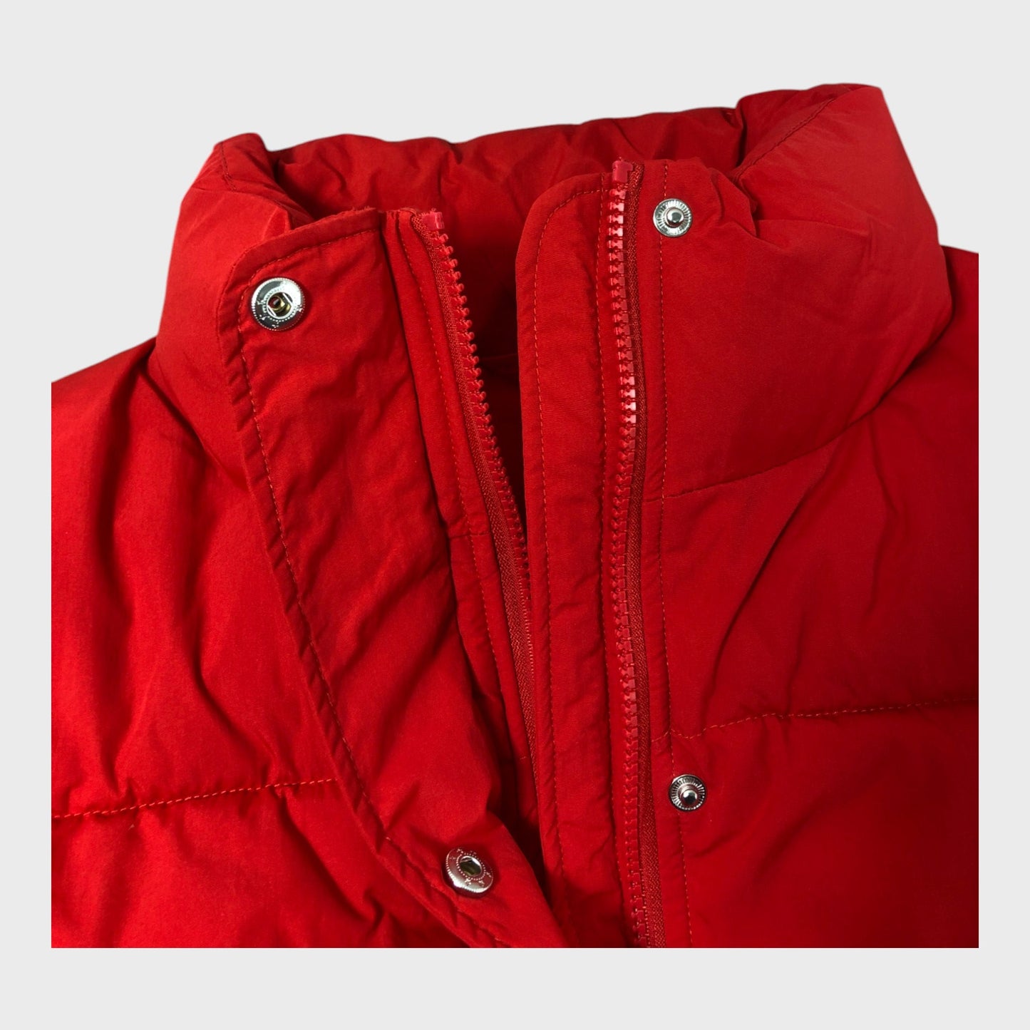 Women's Cropped Red Puffer Jacket Winter Coat