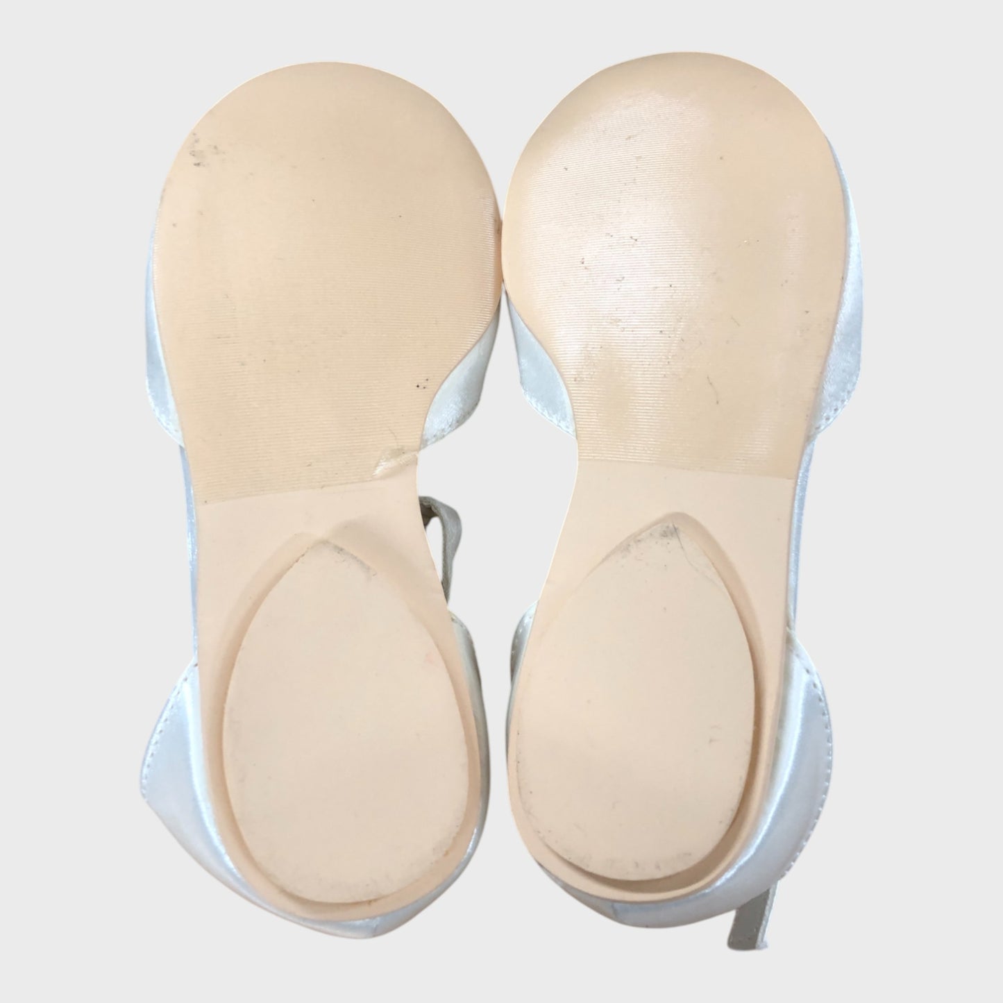 Girl's White Flower Sandals Elegant Satin Ankle Buckle Shoes