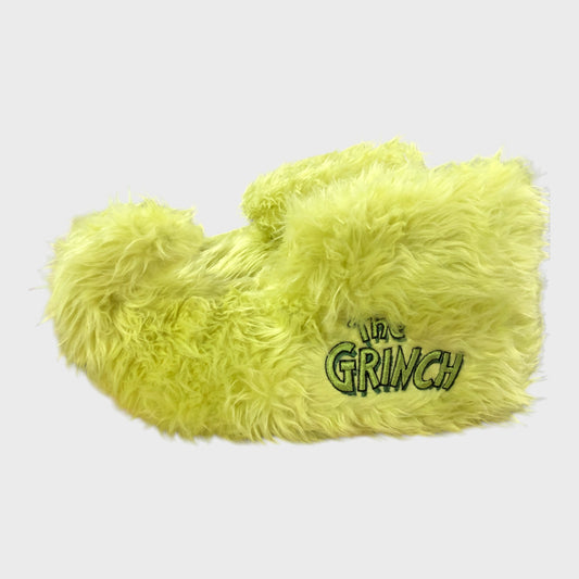 GRINCH Slipper Women's Cartoon Furry Plush Green Novelty Comfy