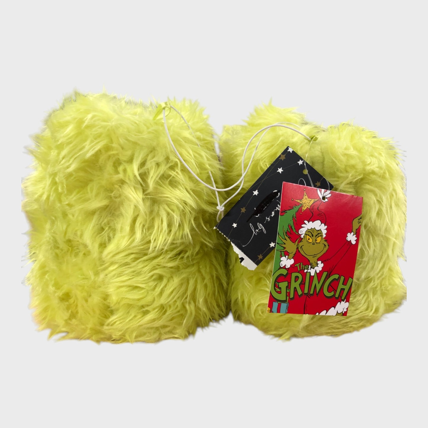 GRINCH Slipper Women's Cartoon Furry Plush Green Novelty Comfy