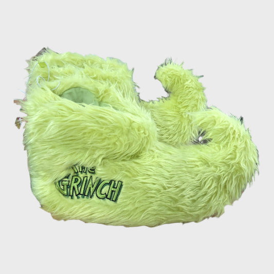 GRINCH Slipper Women's Cartoon Furry Plush Green Novelty Comfy