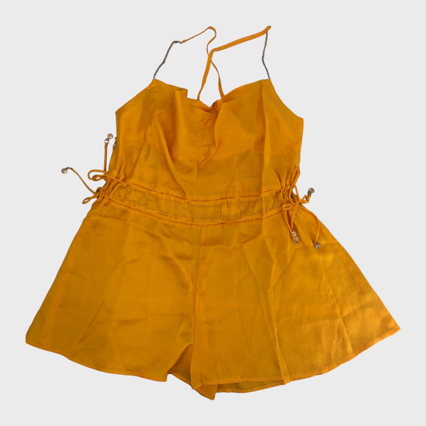 Orange Cross Back Playsuit