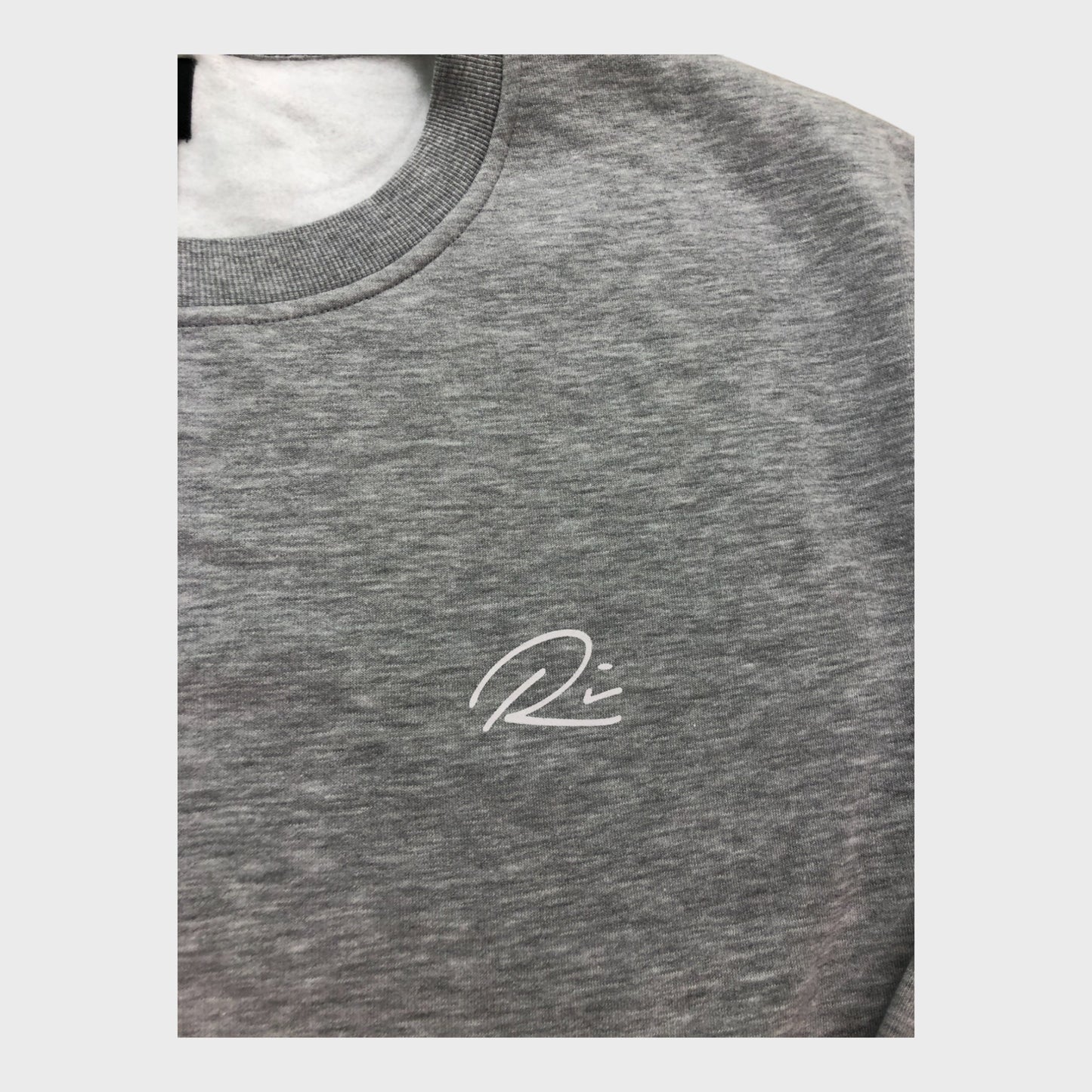 RIVER ISLAND Grey Sweatshirt Men's Cotton Blend Crew Neck