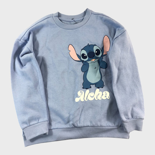 STITCH Lounge Set Girls' Aloha Sweatshirt Shorts Blue Comfortable