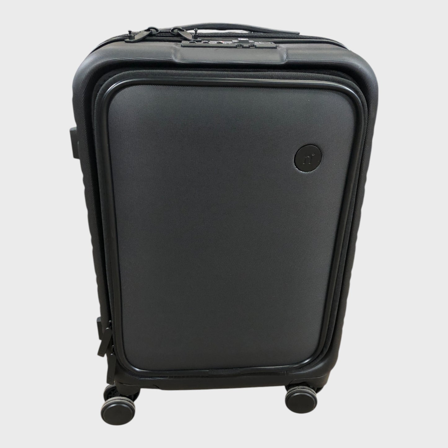 Nere Stori Front Open Cabin Suitcase - Black