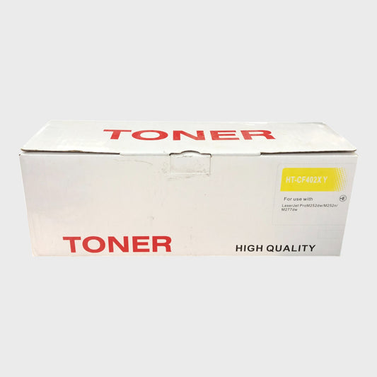 Replacement Toner Cartridge for LaserJet - Yellow - HT-CF402X Y
