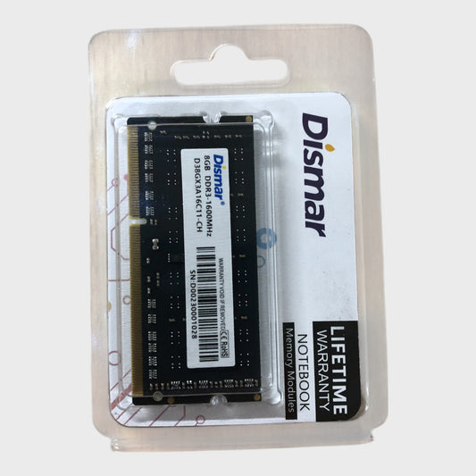 Dismar DDR3 1600Hz Laptop RAM 8GB - Two Pack