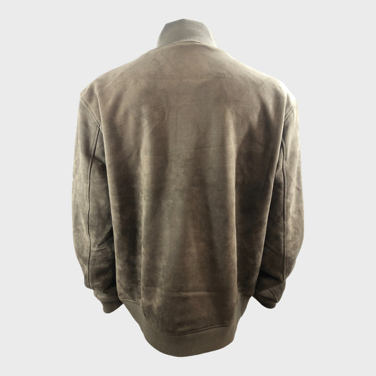 Men's Olive Faux Suede Jacket
