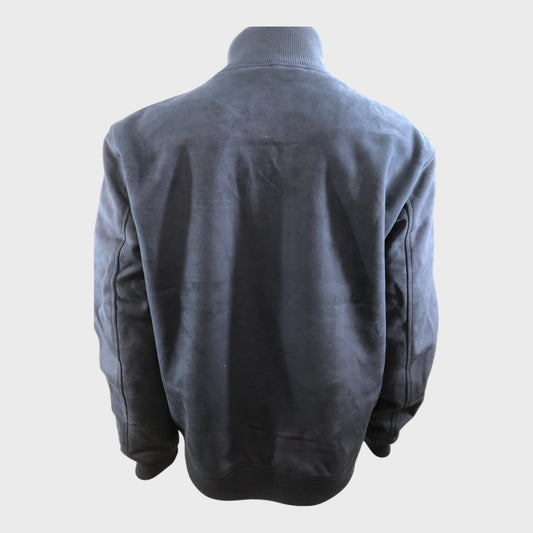 Men's Navy Faux Suede Jacket