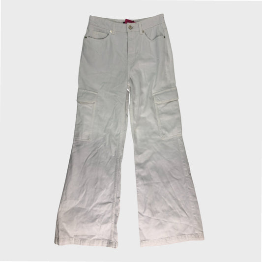 Branded White Cargo Jeans - UK10