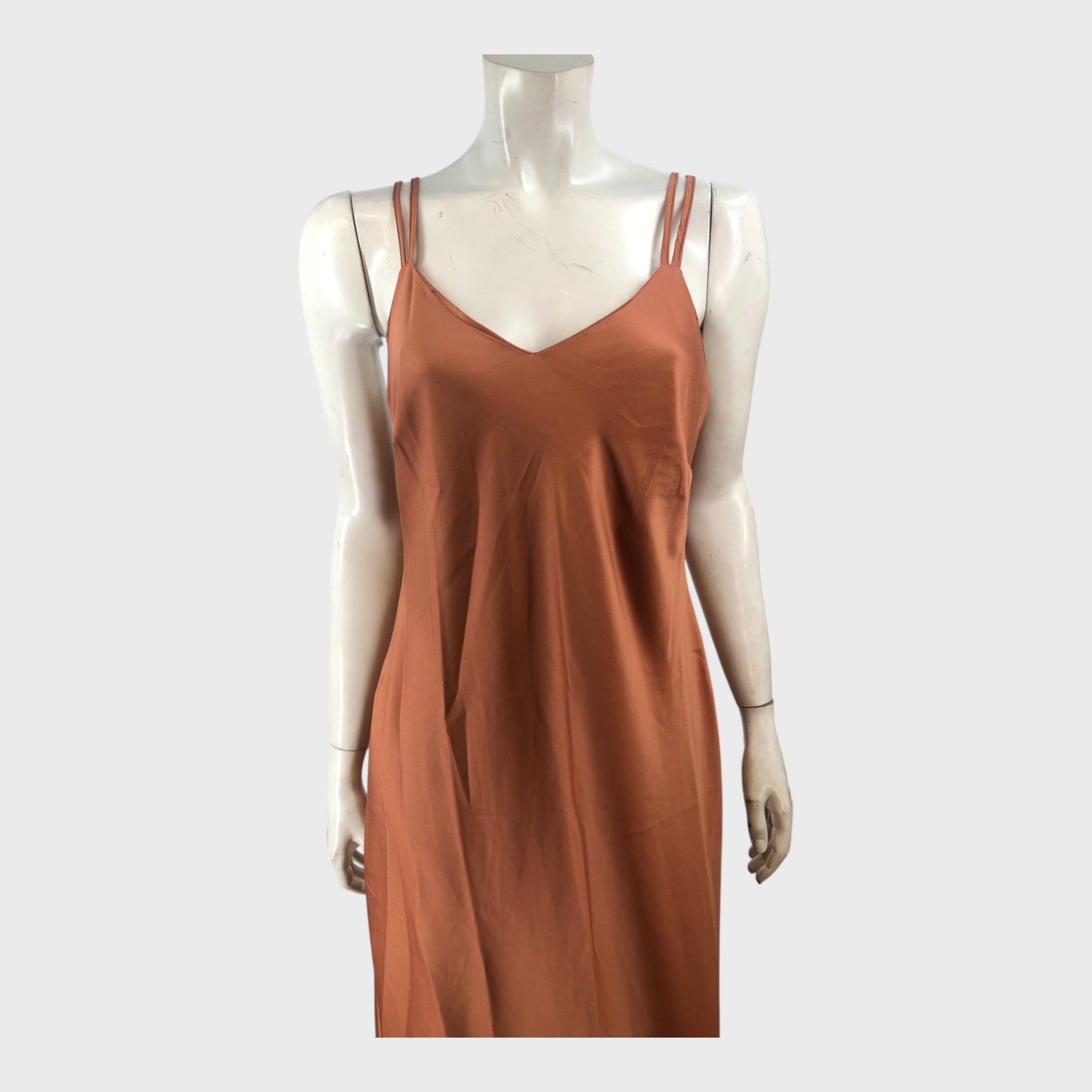 Rust Double Strap Long Dress - UK 12