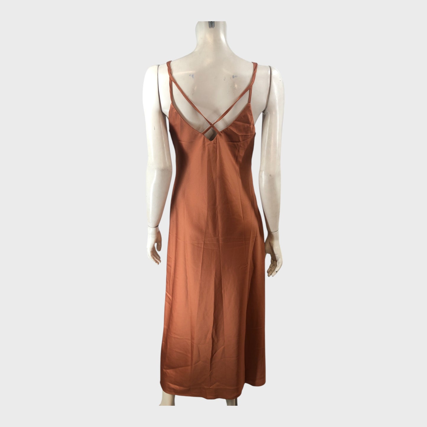 Rust Double Strap Long Dress - UK 12