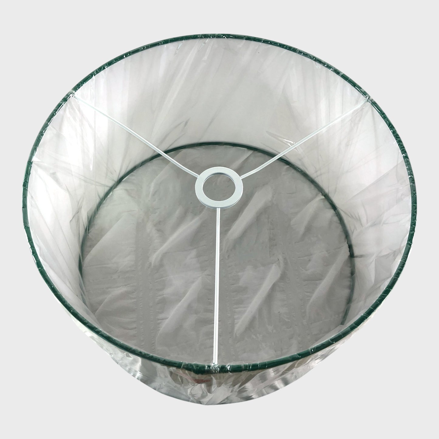 Branded White and Green Trim Lampshade