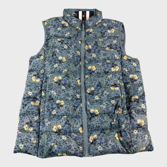 Crew Clothing Lightweight Gilet Women's Floral Print Green Polyester