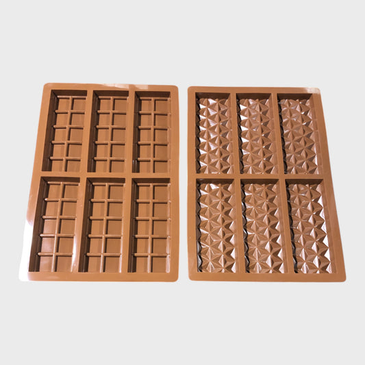 Reusable Silicone Chocolate Bar Moulds with Thank You Labels Pack of 2