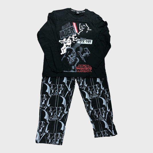 STAR WARS Men's Pyjama Set Large Disney Dark Side Pure Cotton Nightwear