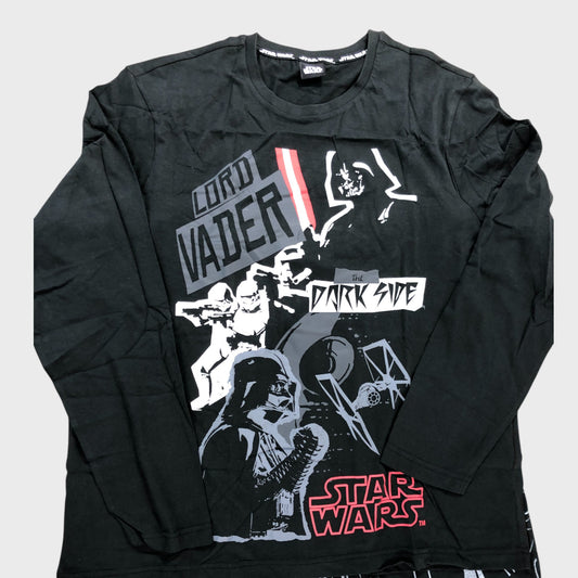 STAR WARS Men's Pyjama Set Large Disney Dark Side Pure Cotton Nightwear