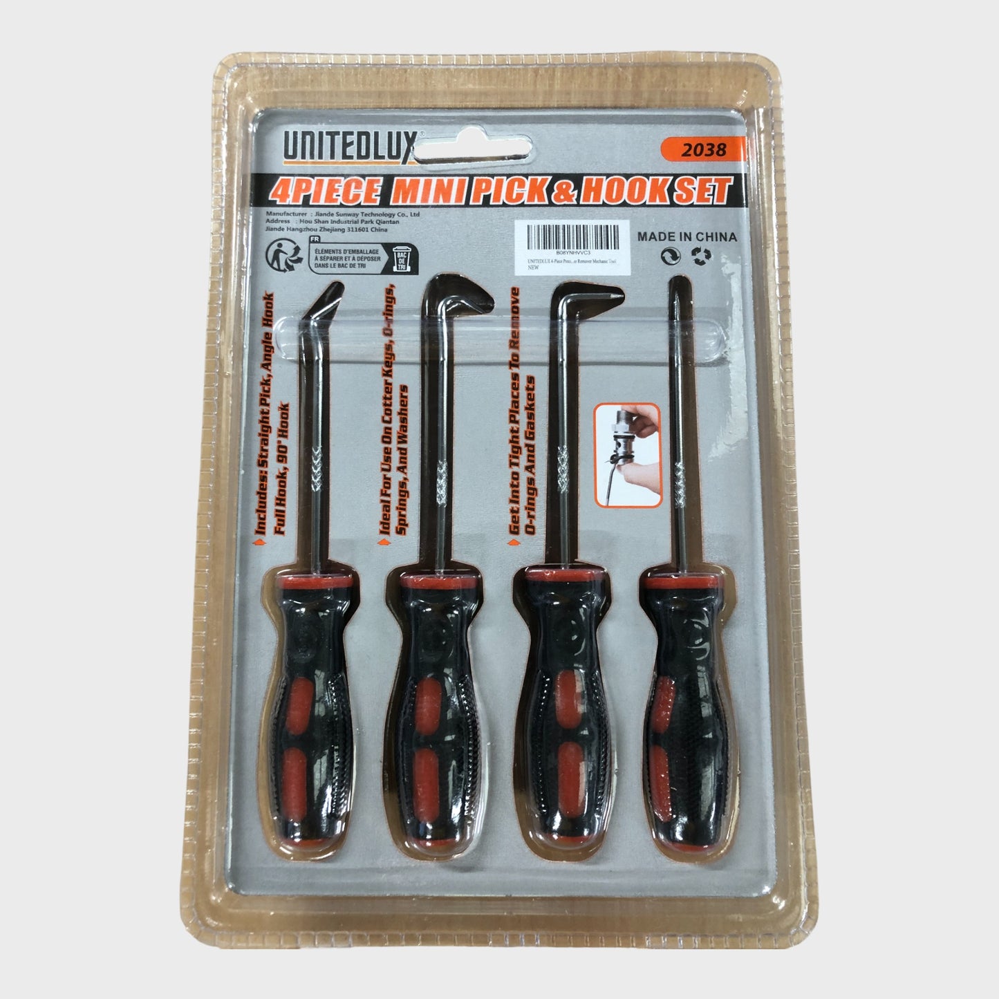 4 Piece Mini Pick Hook Set Ideal for O-ring Gaskets Springs