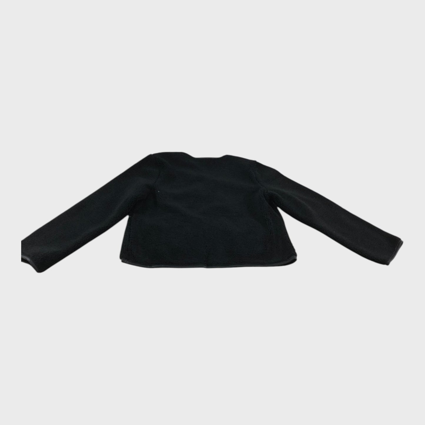 Black Borg Cropped Fleece Jacket