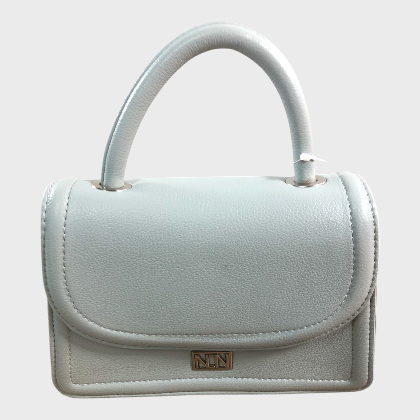 NNN Satchel Bag Women's Leather Light Grey Top Handle Compact Handbag