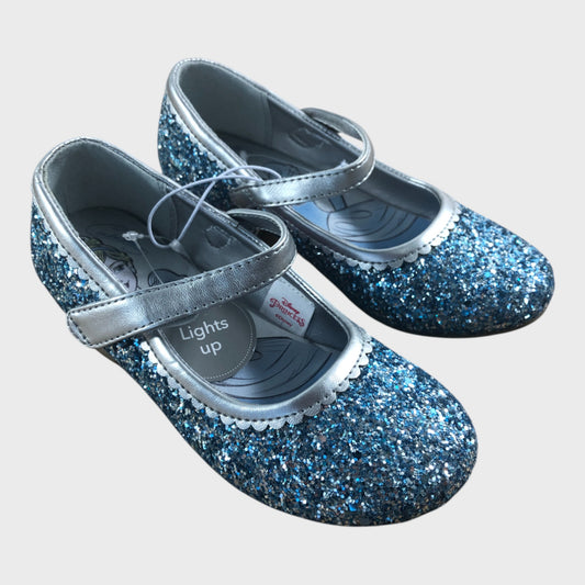 Kids Cinderella Princess Glitter Mary Jane Shoes Girls Light Up Blue