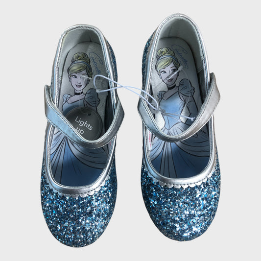 Kids Cinderella Princess Glitter Mary Jane Shoes Girls Light Up Blue