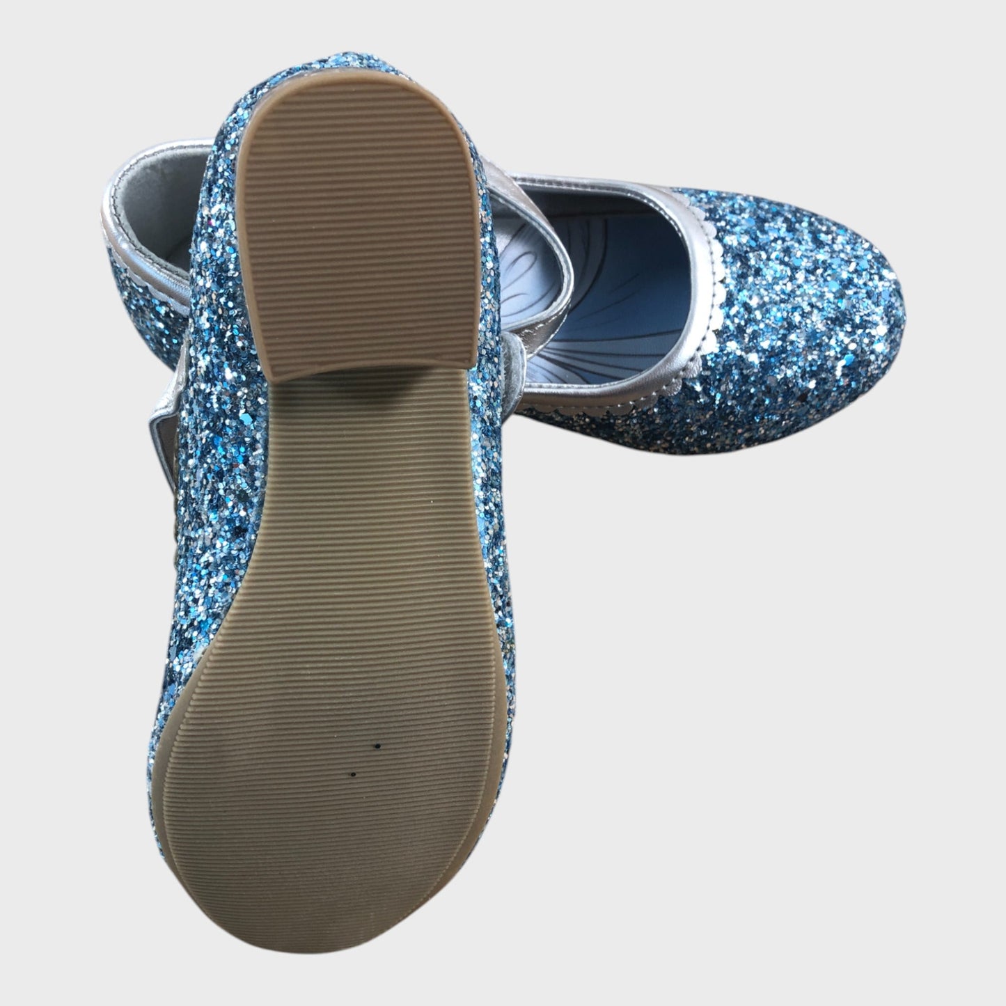 Kids Cinderella Princess Glitter Mary Jane Shoes Girls Light Up Blue