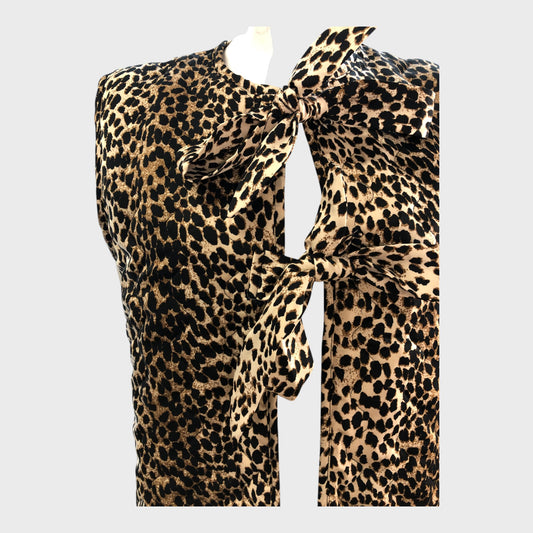 Branded Quilted Leopard Print Gilet