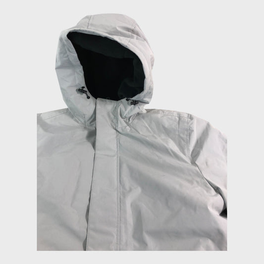 MEN'S Grey Hooded Coat - Size Large