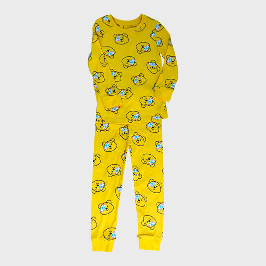 Yellow Kids Pudsey Bear Long Sleeved Pyjamas