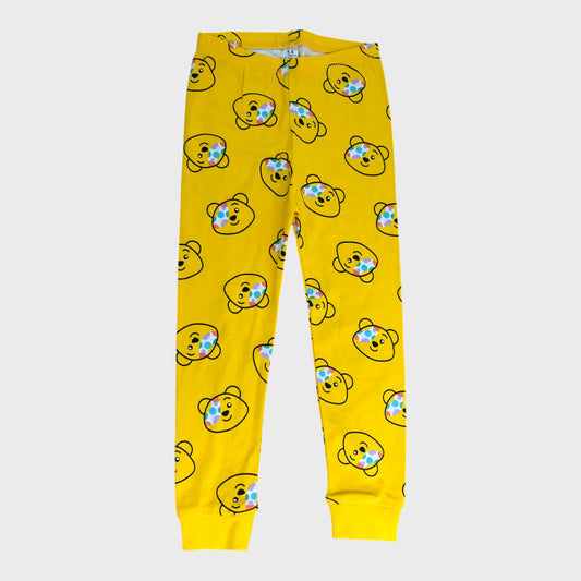 Yellow Kids Pudsey Bear Long Sleeved Pyjamas