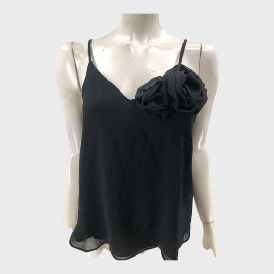 Black Women's Corsage Cami Top