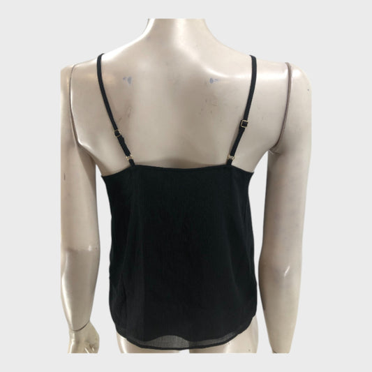 Black Women's Corsage Cami Top