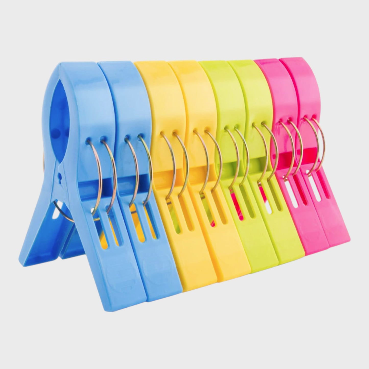 8 Pcs Large Colourful Beach Towel Clips