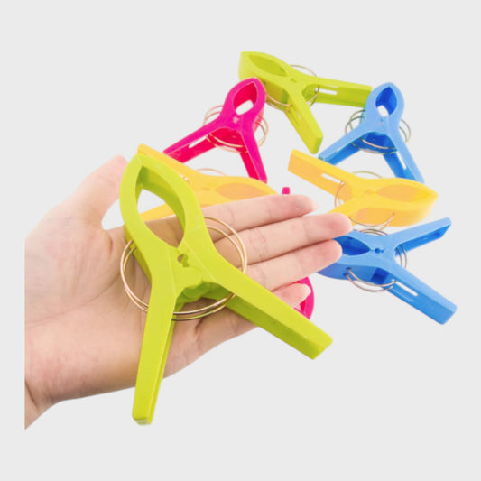 8 Pcs Large Colourful Beach Towel Clips
