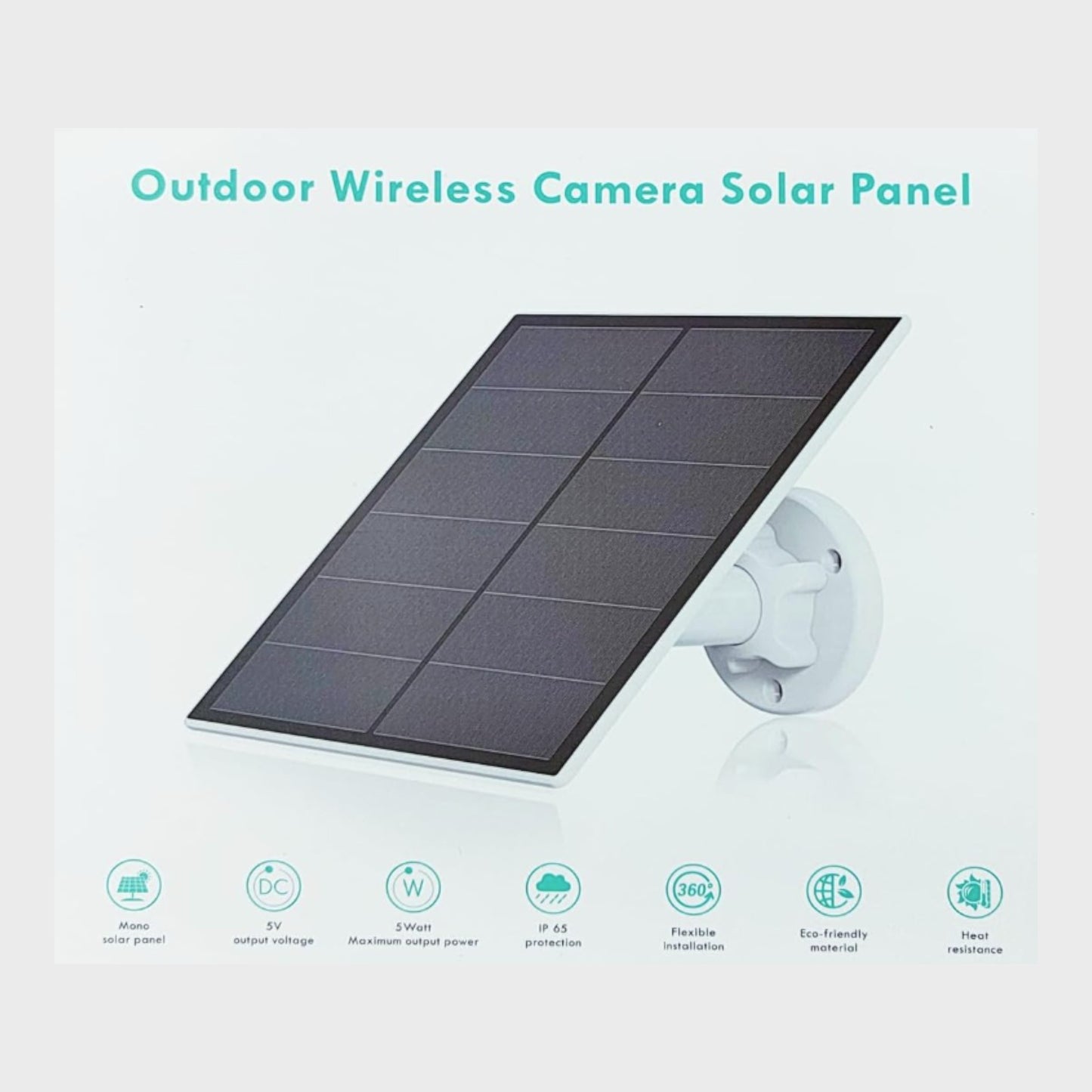 Outdoor Wireless Camera Solar Panel - 2 Pack