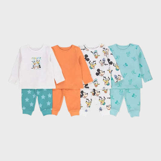 Disney Mickey & Friends Long Sleeve Pyjamas - 4 Pack - 12-18 Months